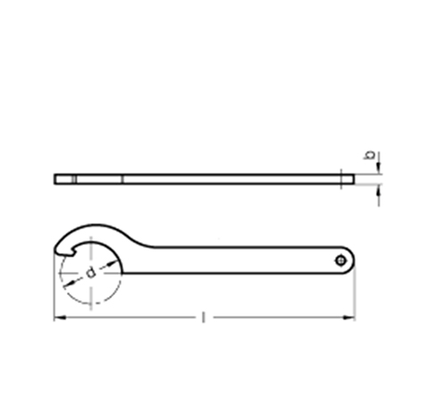 Ключ для круглых шлицевых гаек DIN 1810