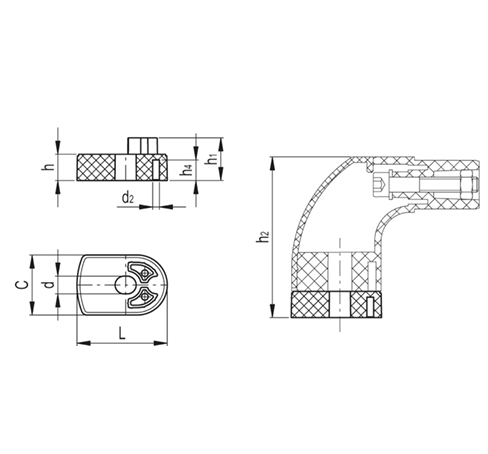 Распорные втулки для трубчатых ручек ETH.35 DS-ETH