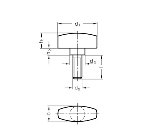 Лепестковые винты из нержавеющей стали GN 433-A4