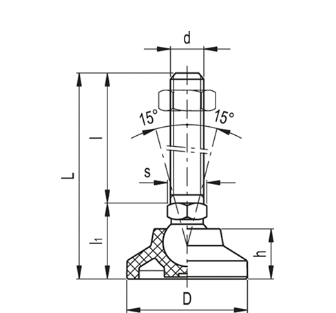 Регулируемая опора LS.A-AS-SST-VD