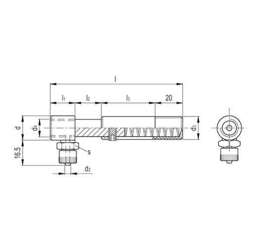 Вакуумная мини-присоска со встроенными пружинными креплениями VPE-F чертеж