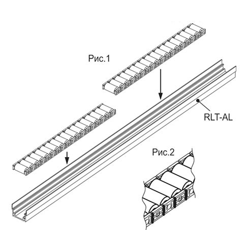 Роликовые элементы RLT-U15-PA для роликовых транспортёров ELEROLL