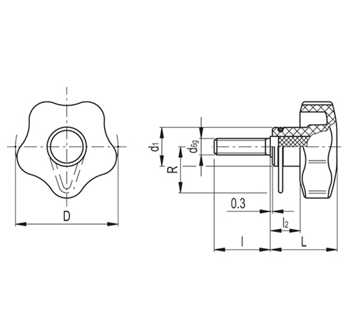 Лепестковые поворотные ручки VCT-p-RC